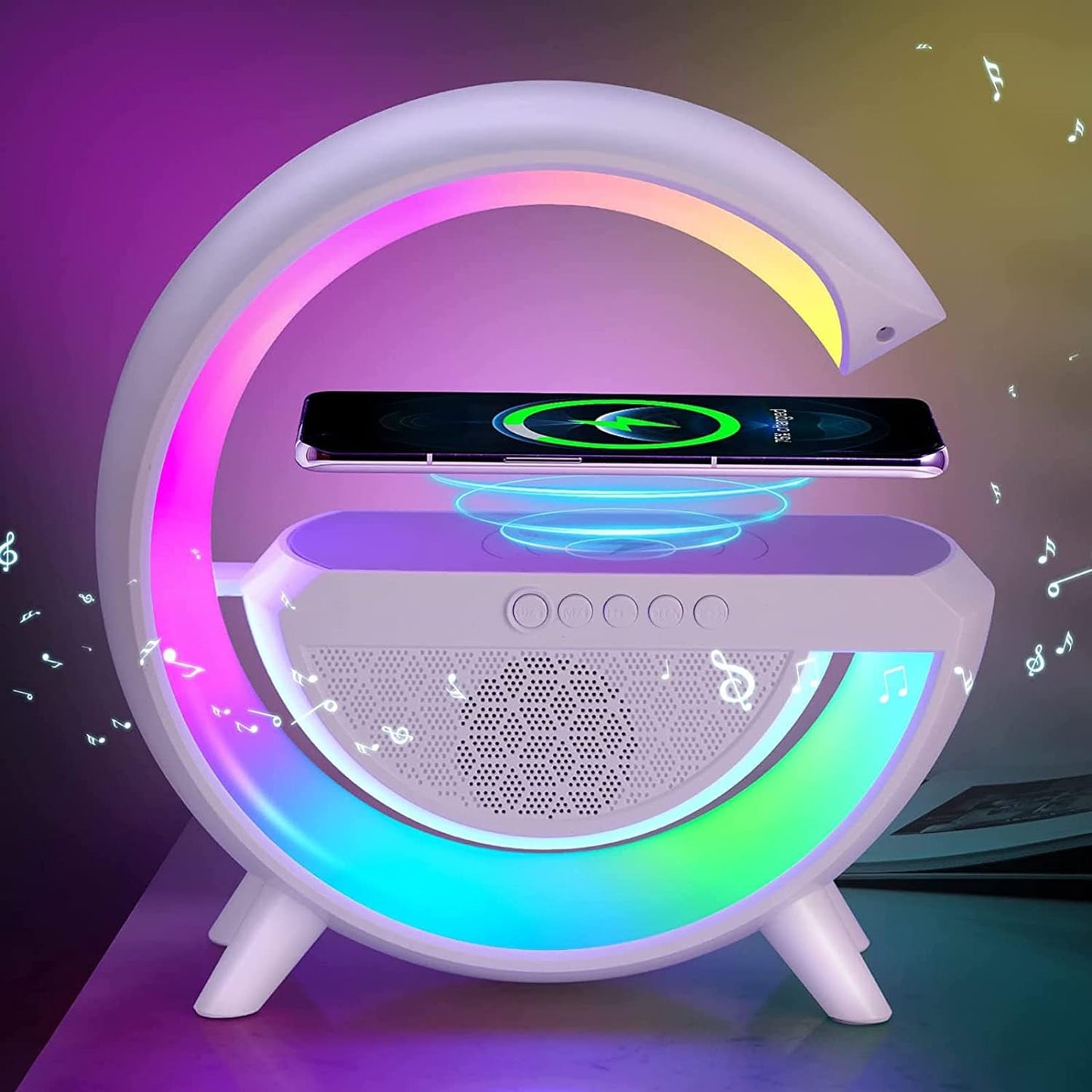 "LUCENTSOUND: LÁMPARA LED NOCTURNA CON SONIDO Y CARGA"