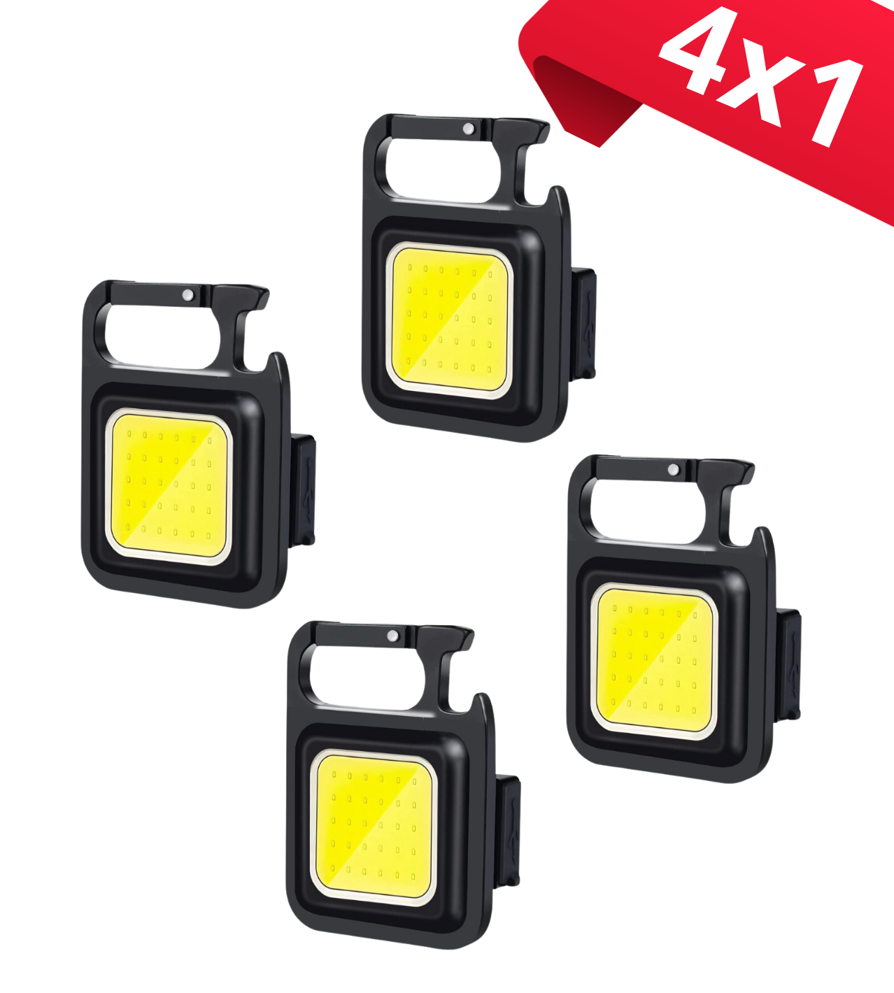 4X Mini Lámpara LED Portátil, Tu Compañera Multifuncional para Todo Terreno